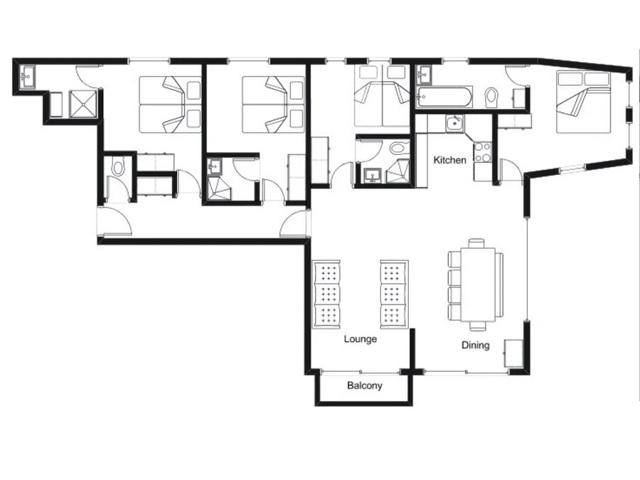 Luxury alpine style apartment in the heart of Val d'Isère photo 15