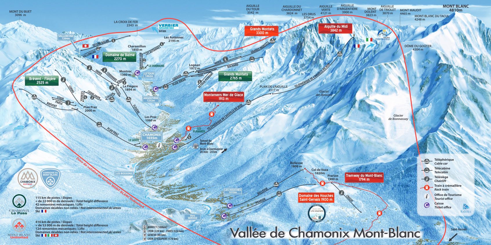 Map of Chamonix