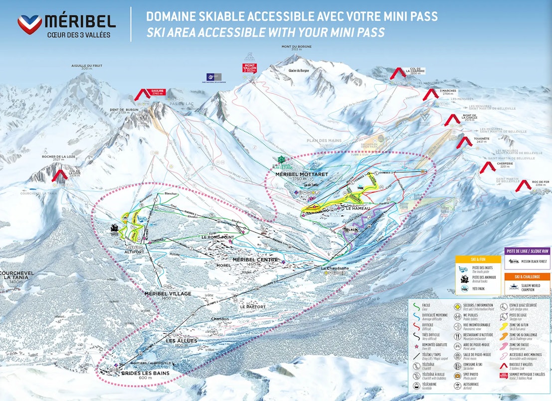 Map of Meribel
