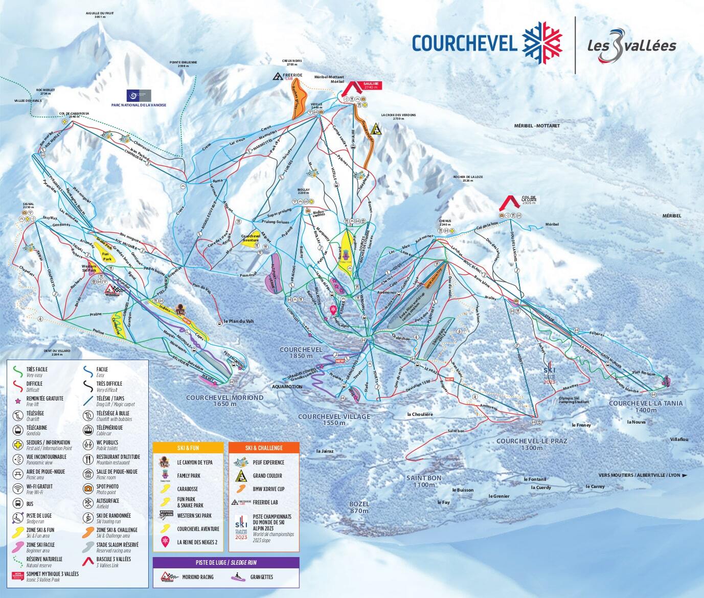 Map of Courchevel