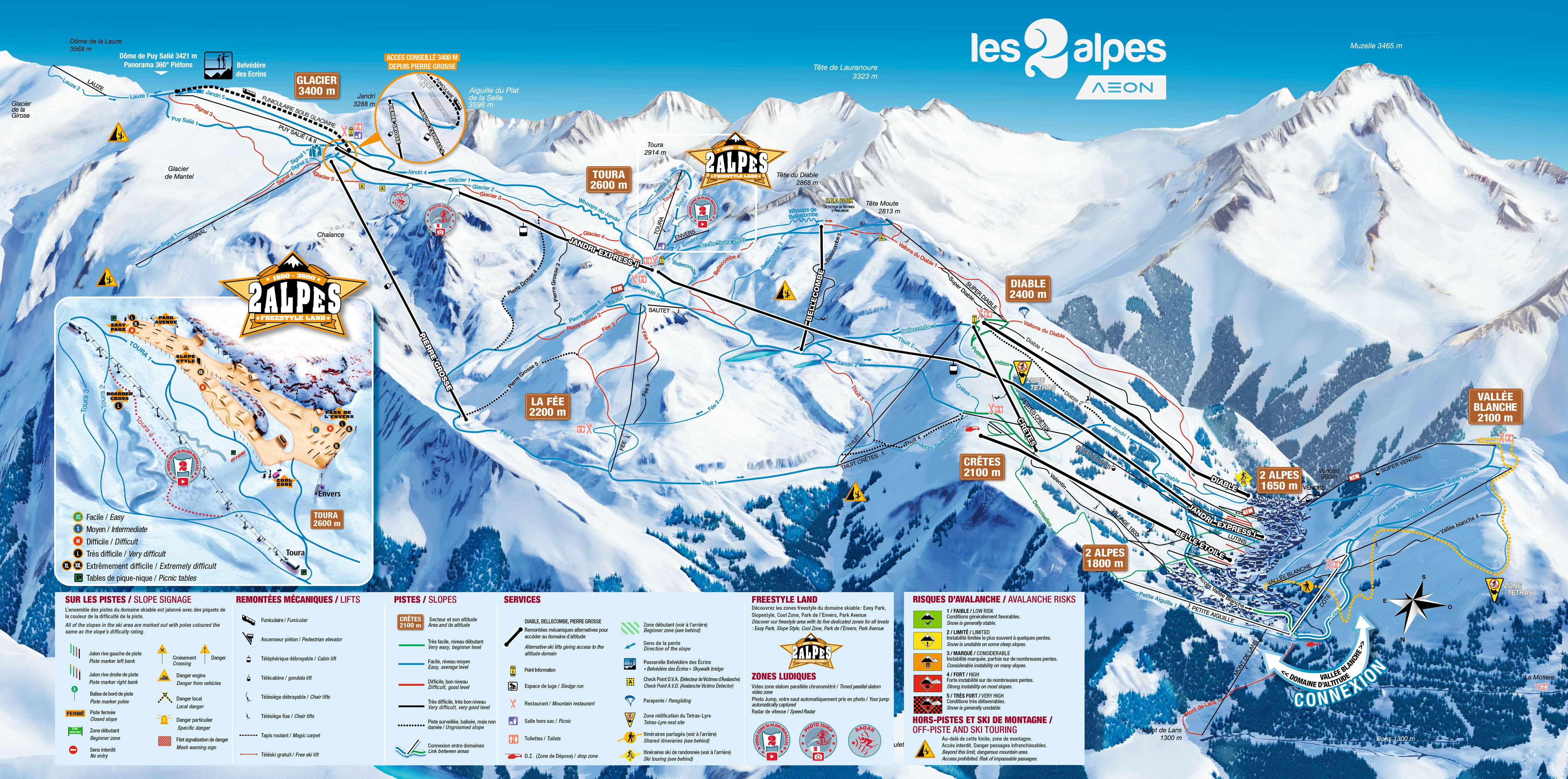 Map of Les 2 Alpes