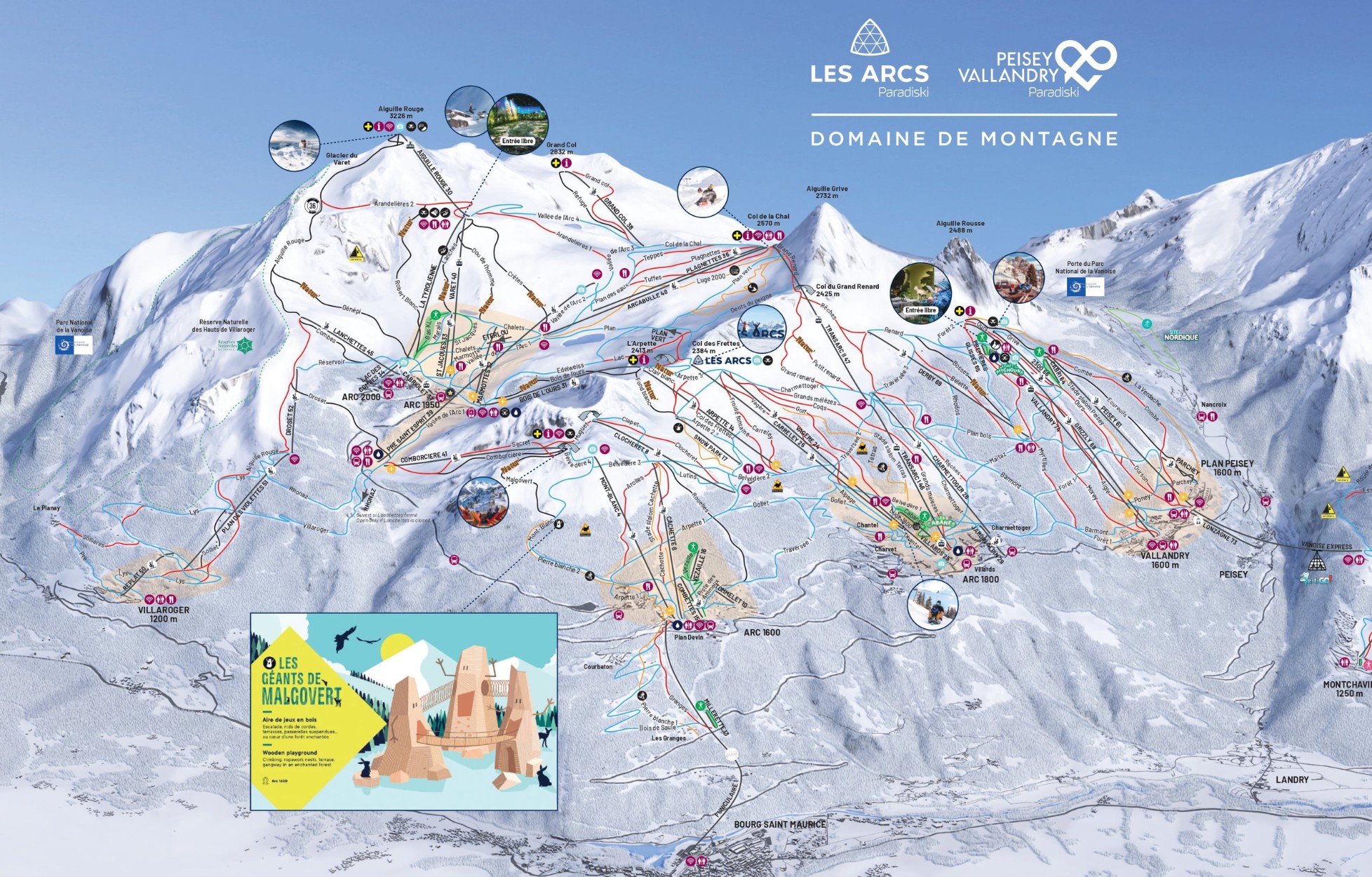 Map of Les Arcs