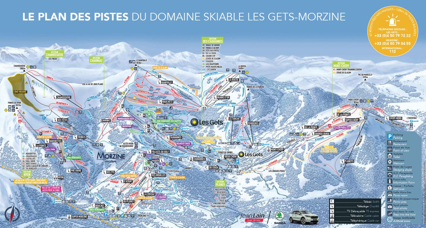 Map of Les Gets