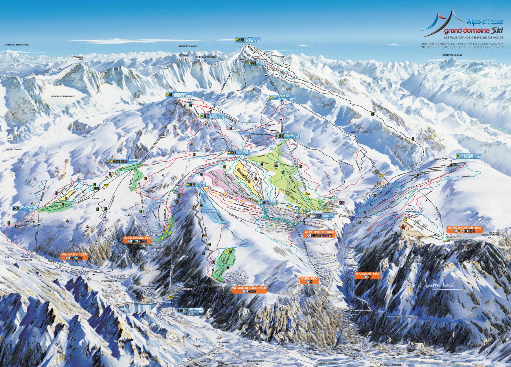 Map of Alpe d'Huez