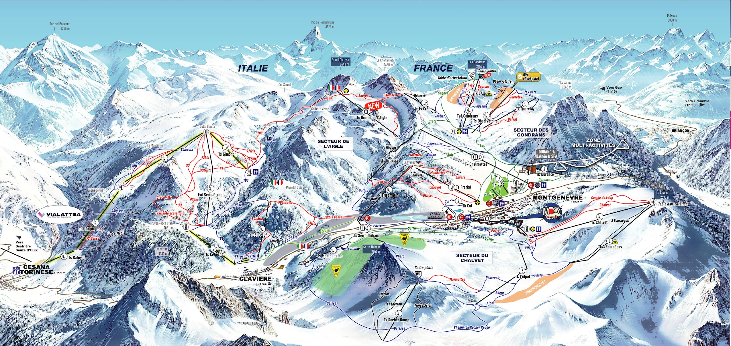 Map of Montgenèvre