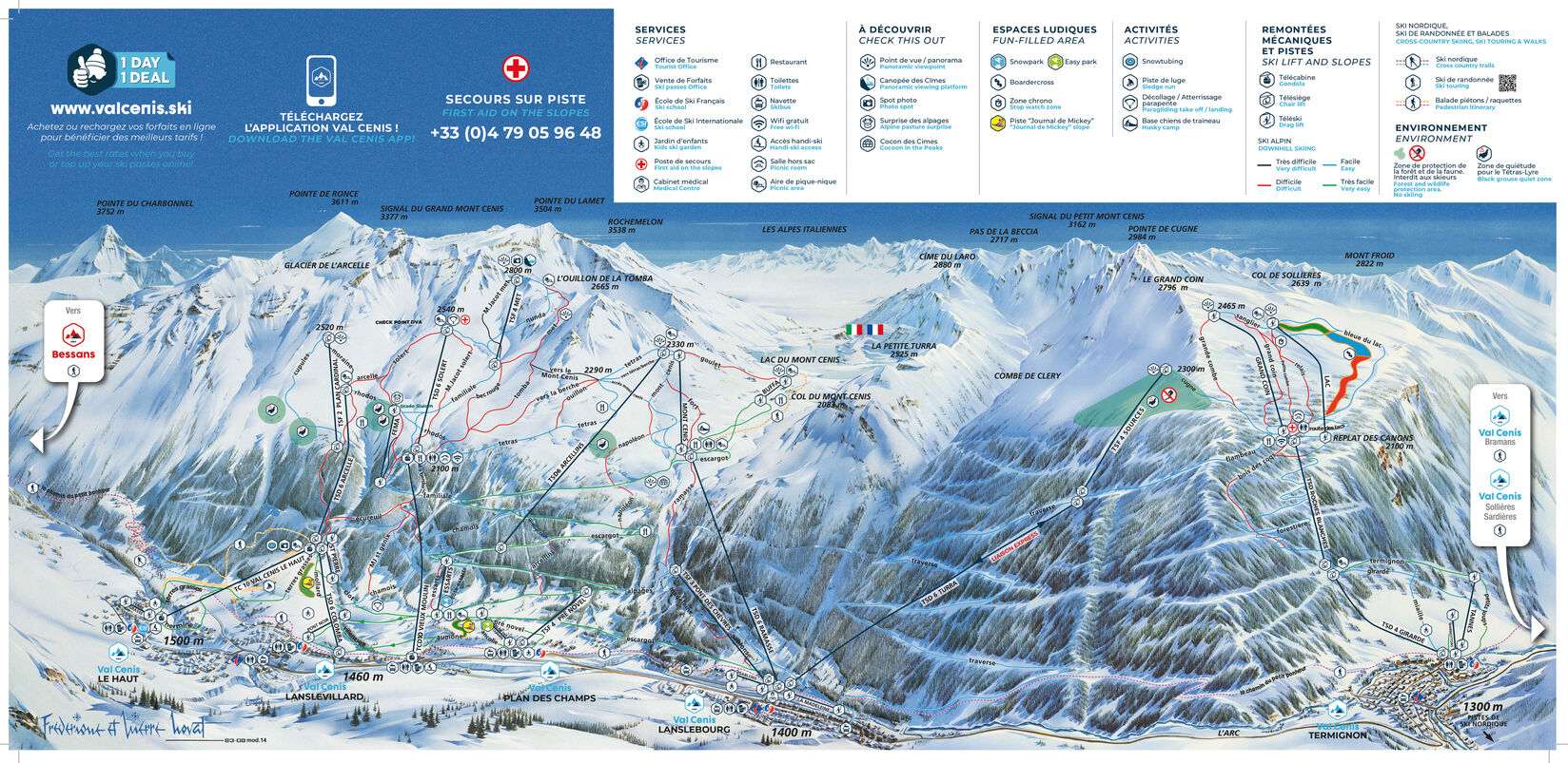 Map of Val Cenis